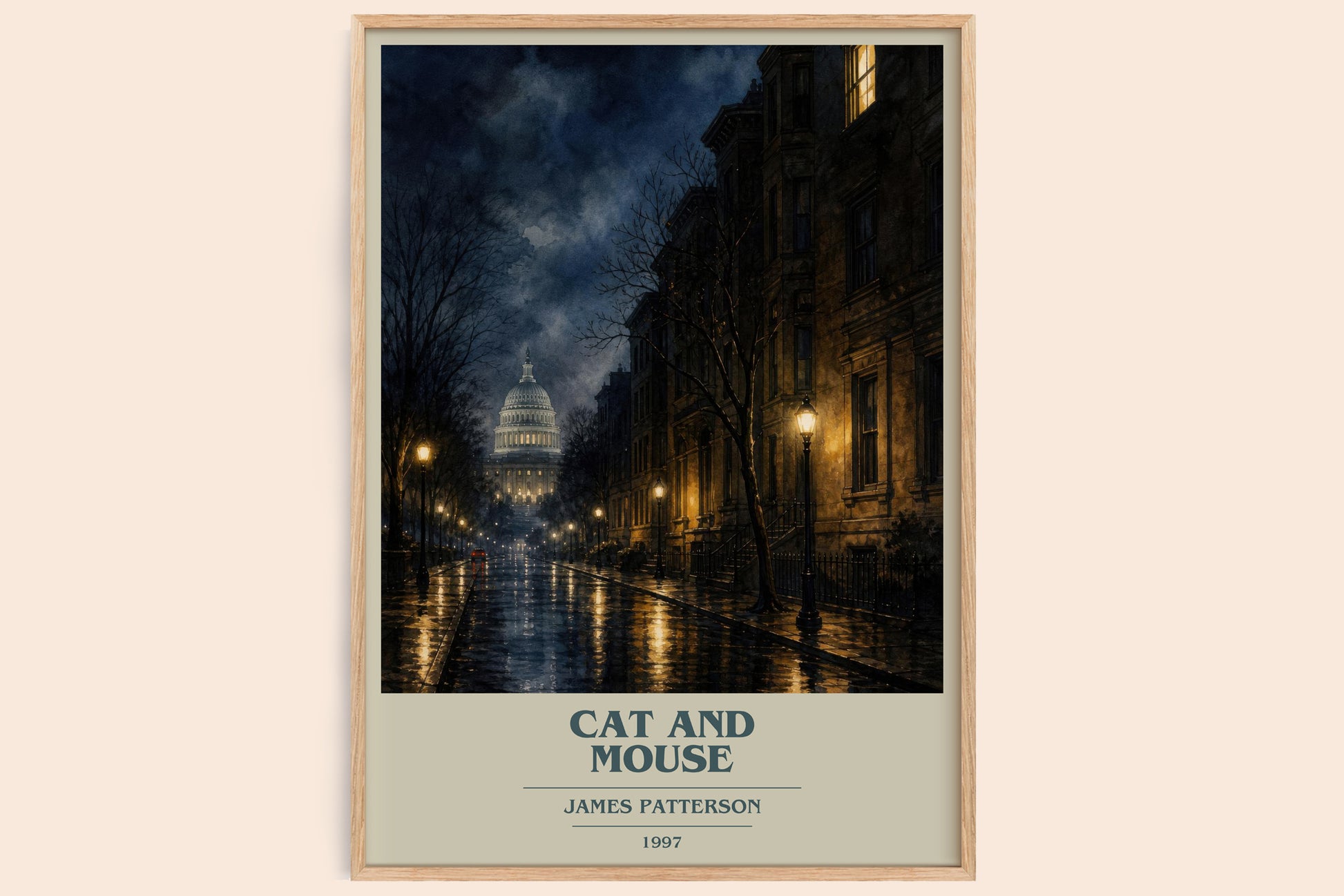 Cat And Mouse book cover book poster by James Patterson – framed literary art print