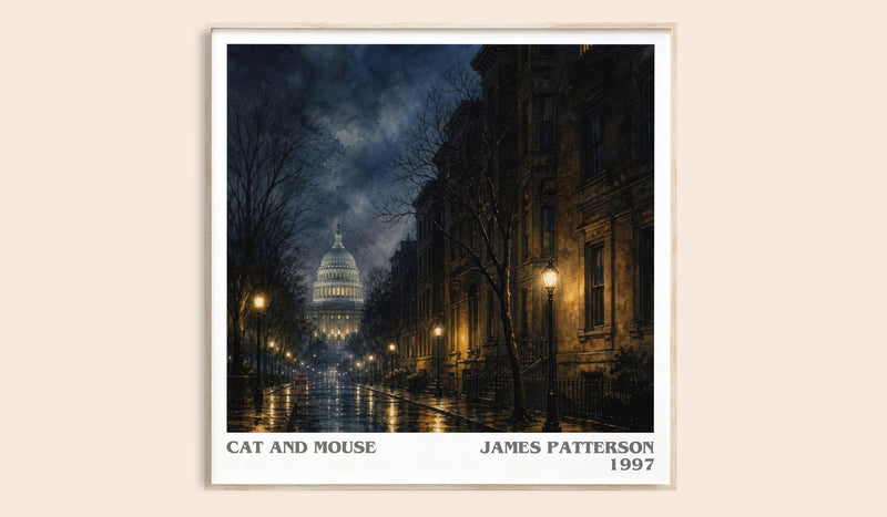 Cat And Mouse literary book poster by James Patterson – framed literary art print