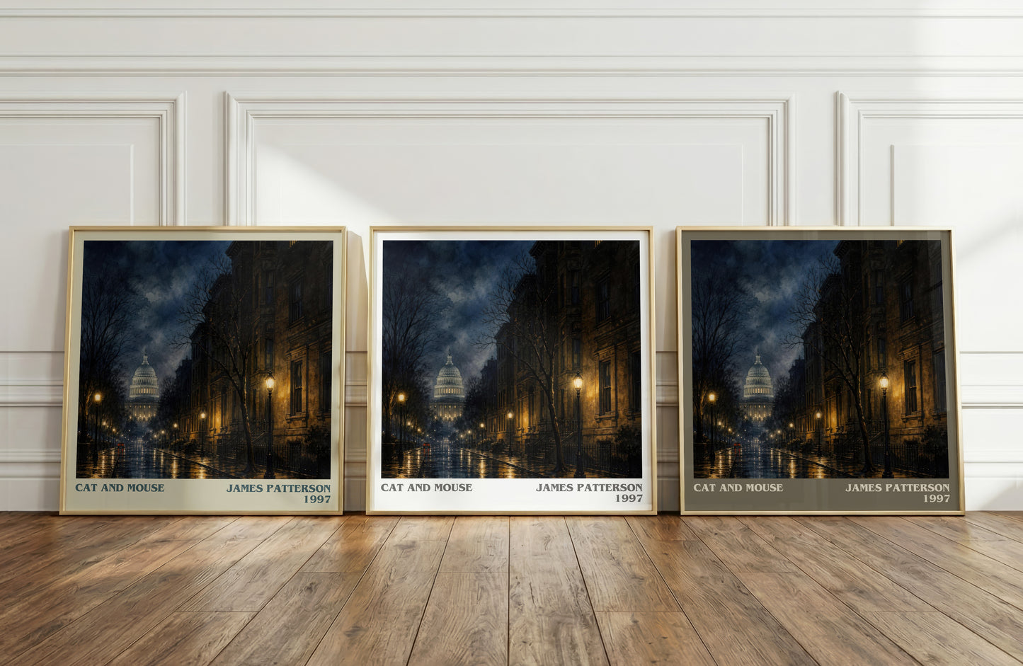 Cat And Mouse literary art print colour and style options – James Patterson book art