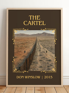The Cartel Classic Book Art Print by Don Winslow – framed print leaning on a wooden floor