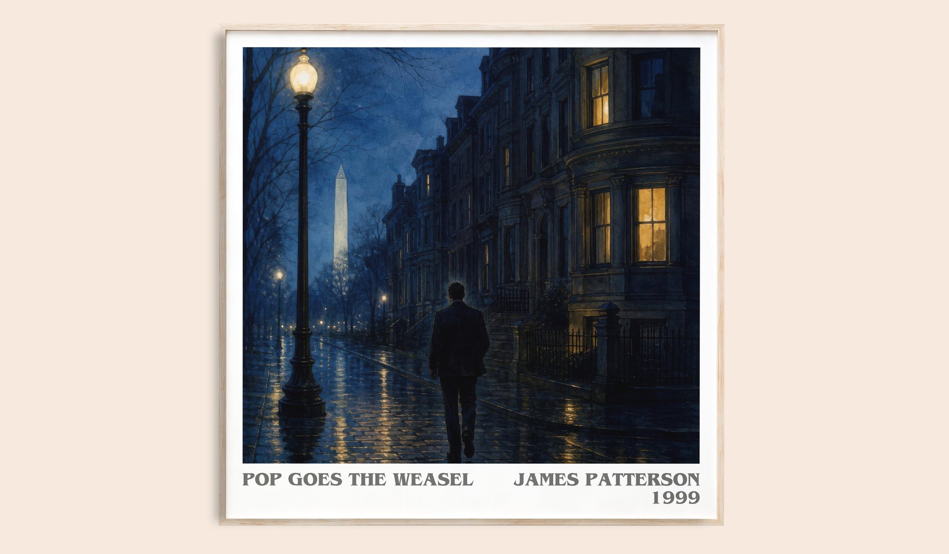 Pop Goes The Weasel literary book poster by James Patterson – framed literary art print