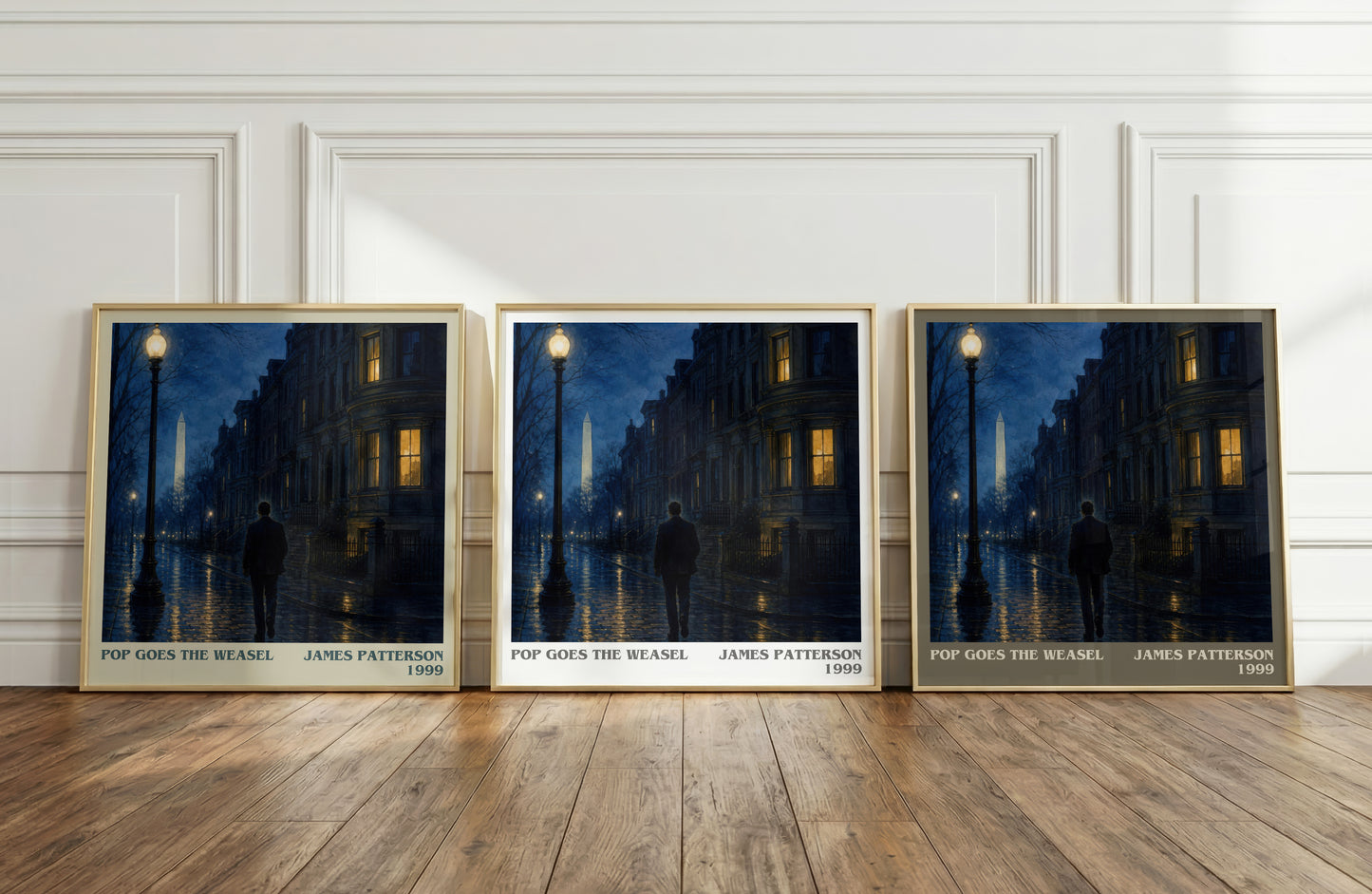 Pop Goes The Weasel literary art print colour and style options – James Patterson book art