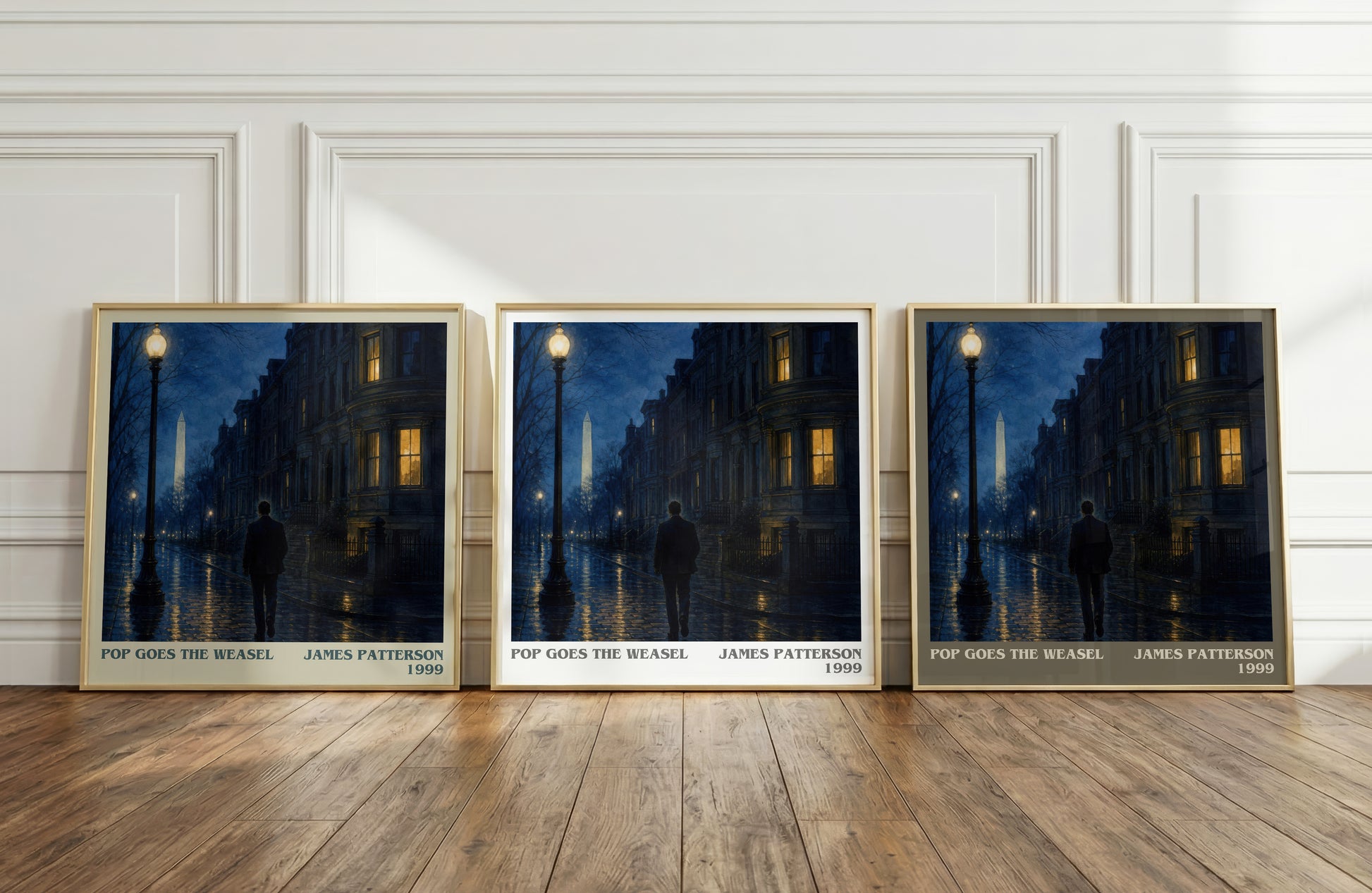 Pop Goes The Weasel literary art print colour and style options – James Patterson book art