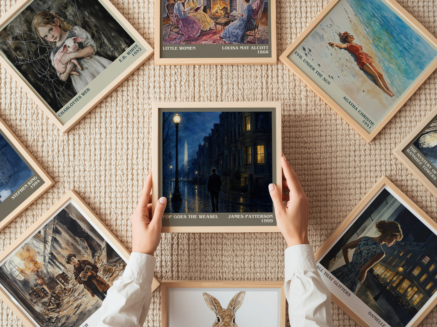 Pop Goes The Weasel literary book poster framed on wall – thriller wall art