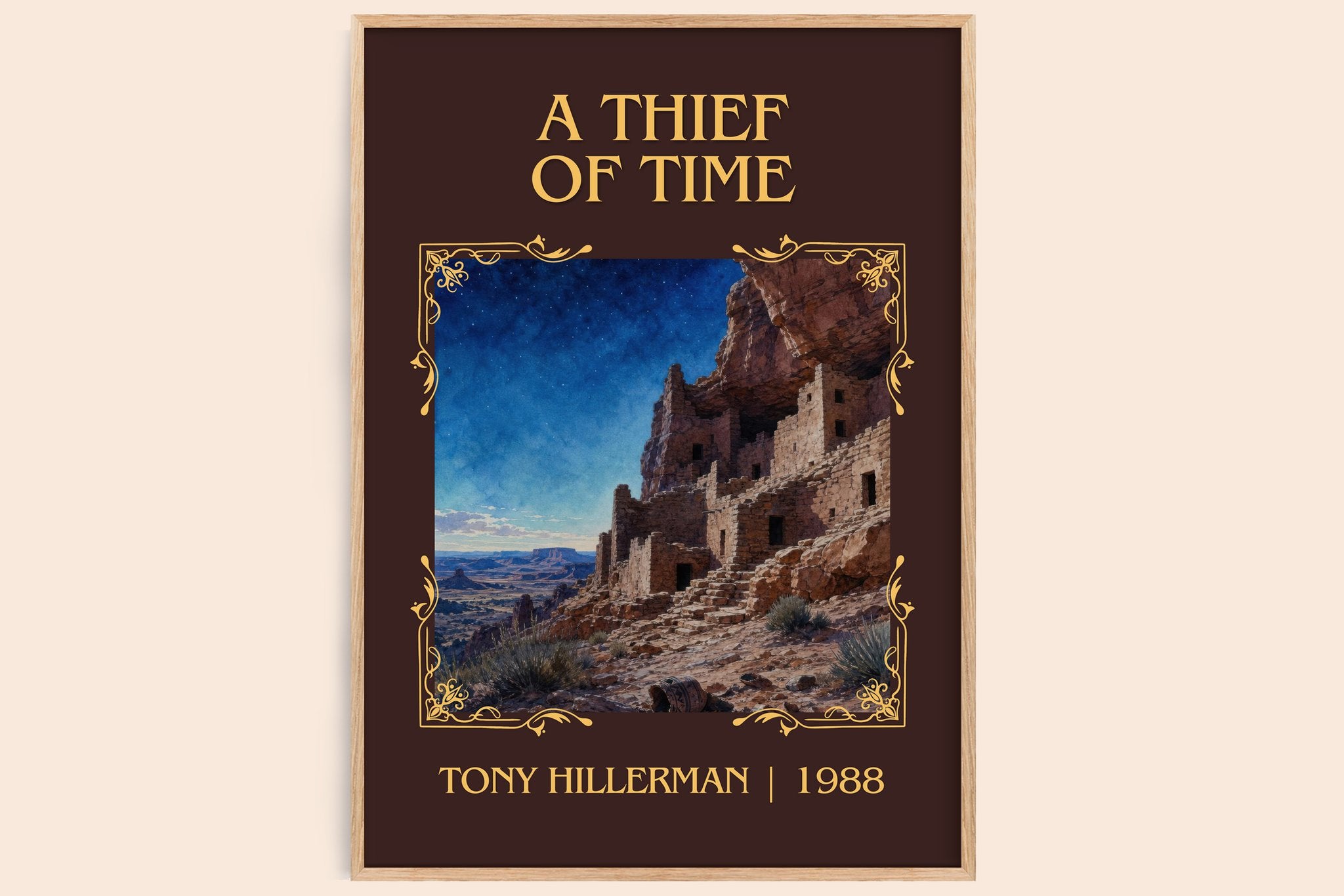 A Thief of Time Classic Book Art Print by Tony Hillerman