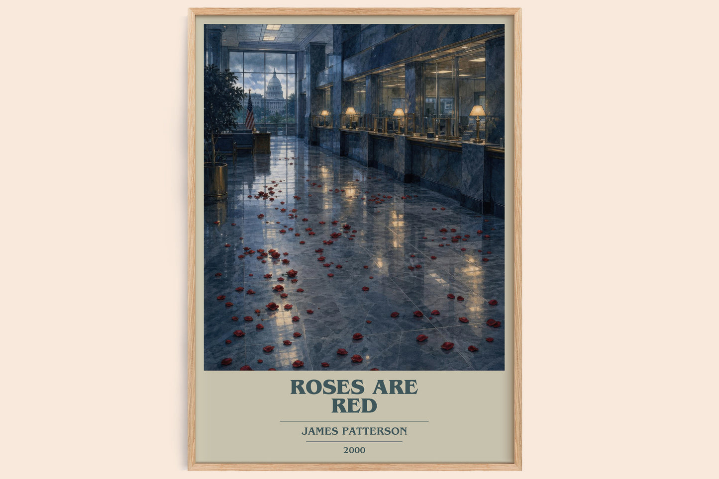 Roses Are Red book cover book poster by James Patterson – framed literary art print