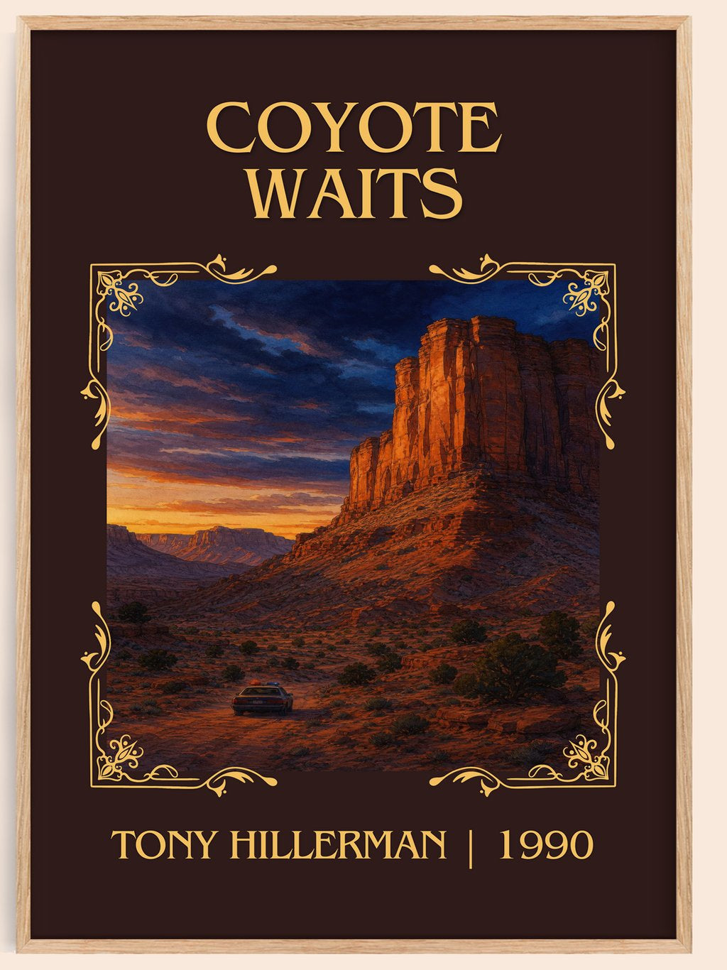 Coyote Waits Classic Book Art Print by Tony Hillerman – book poster
