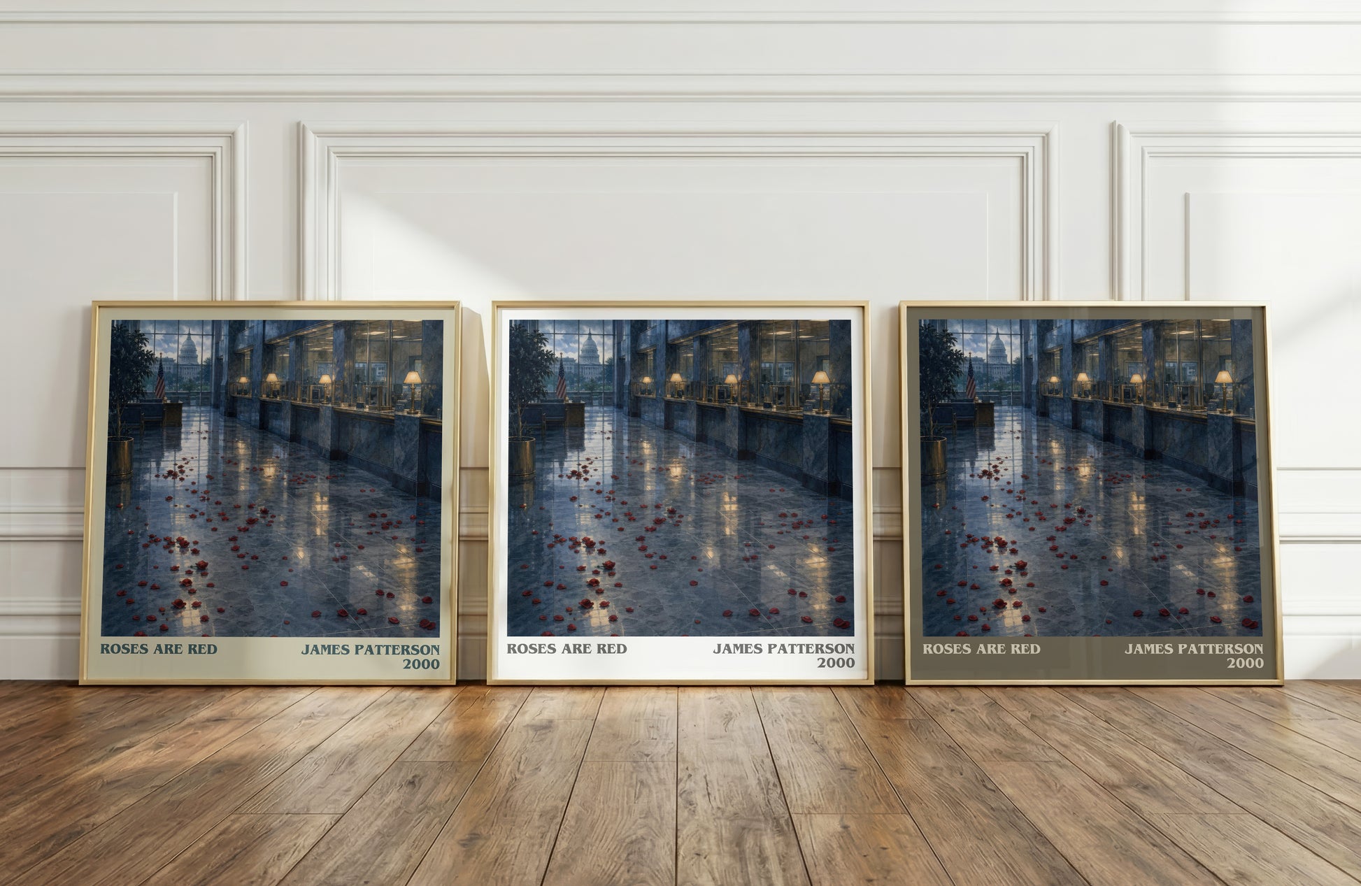 Roses Are Red literary art print colour and style options – James Patterson book art