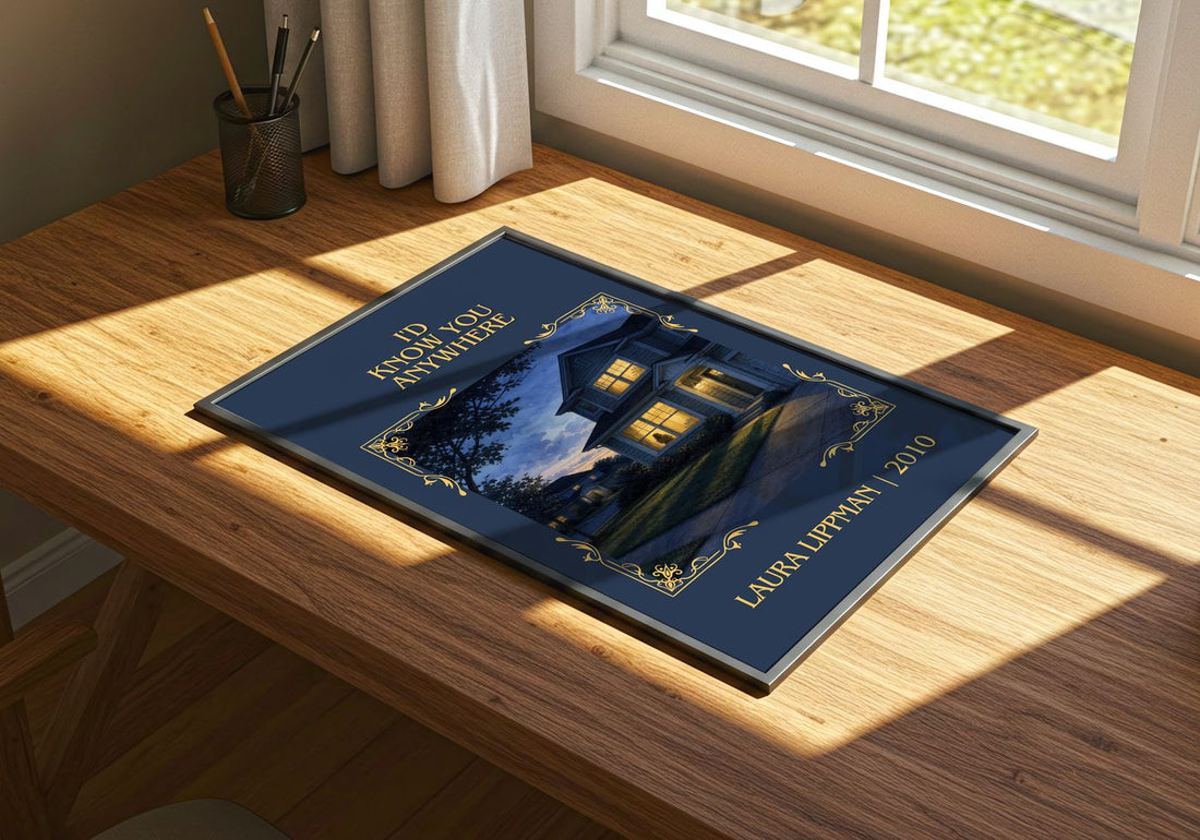 I'd Know You Anywhere Classic Book Art Print by Laura Lippman – print on a sunlit desk