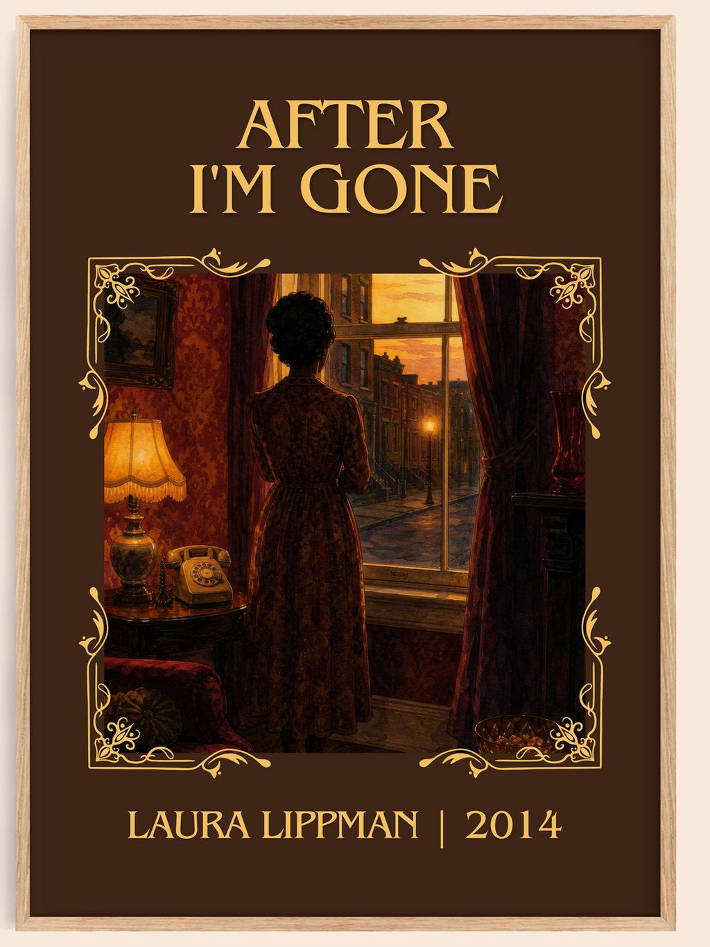 After I'm Gone Classic Book Art Print by Laura Lippman – book poster