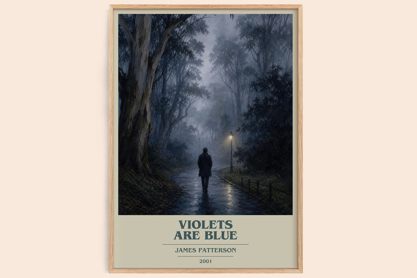 Violets Are Blue book cover book poster by James Patterson – framed literary art print
