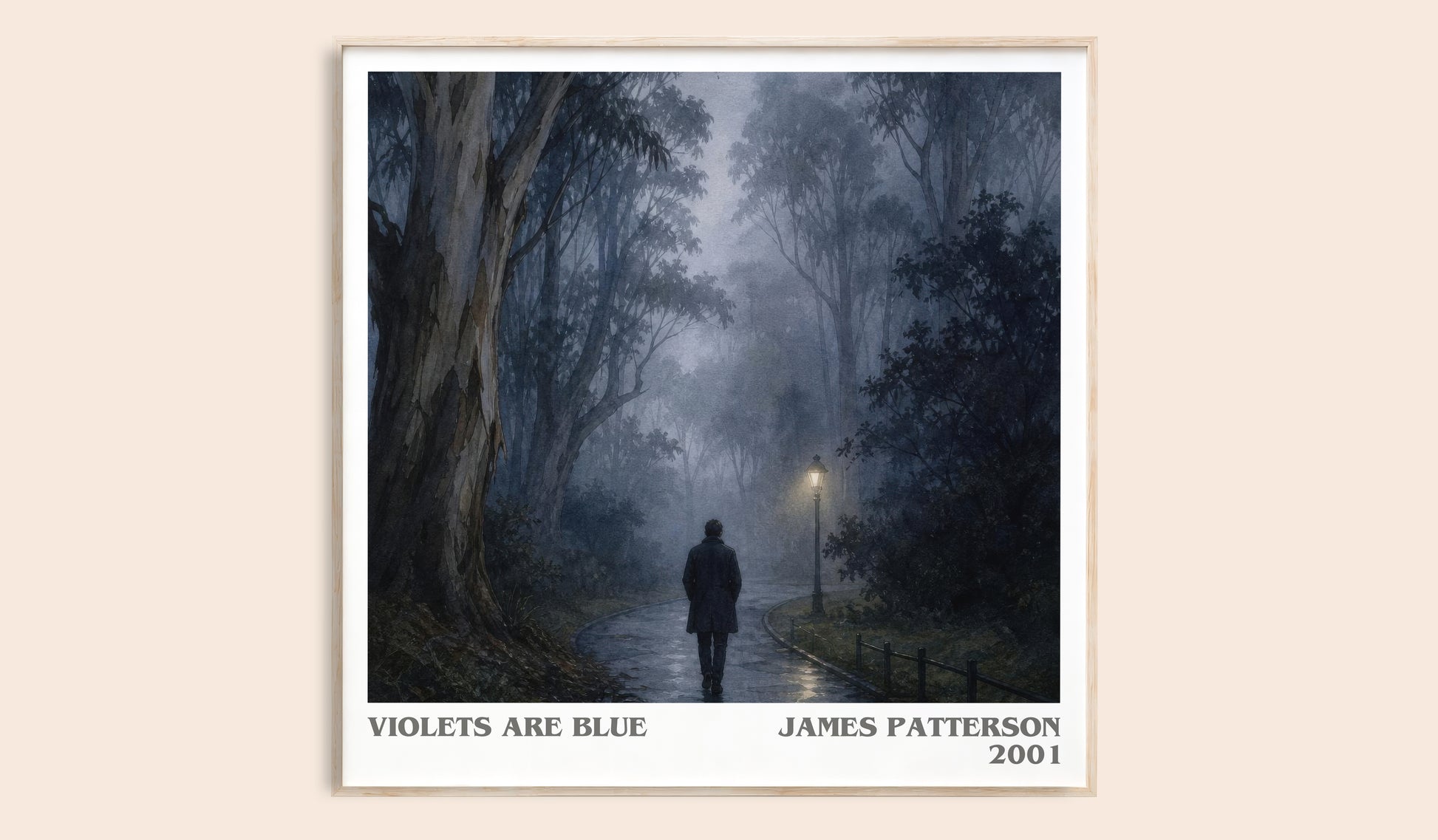 Violets Are Blue literary book poster by James Patterson – framed literary art print