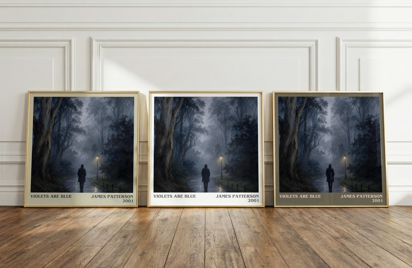Violets Are Blue literary art print colour and style options – James Patterson book art