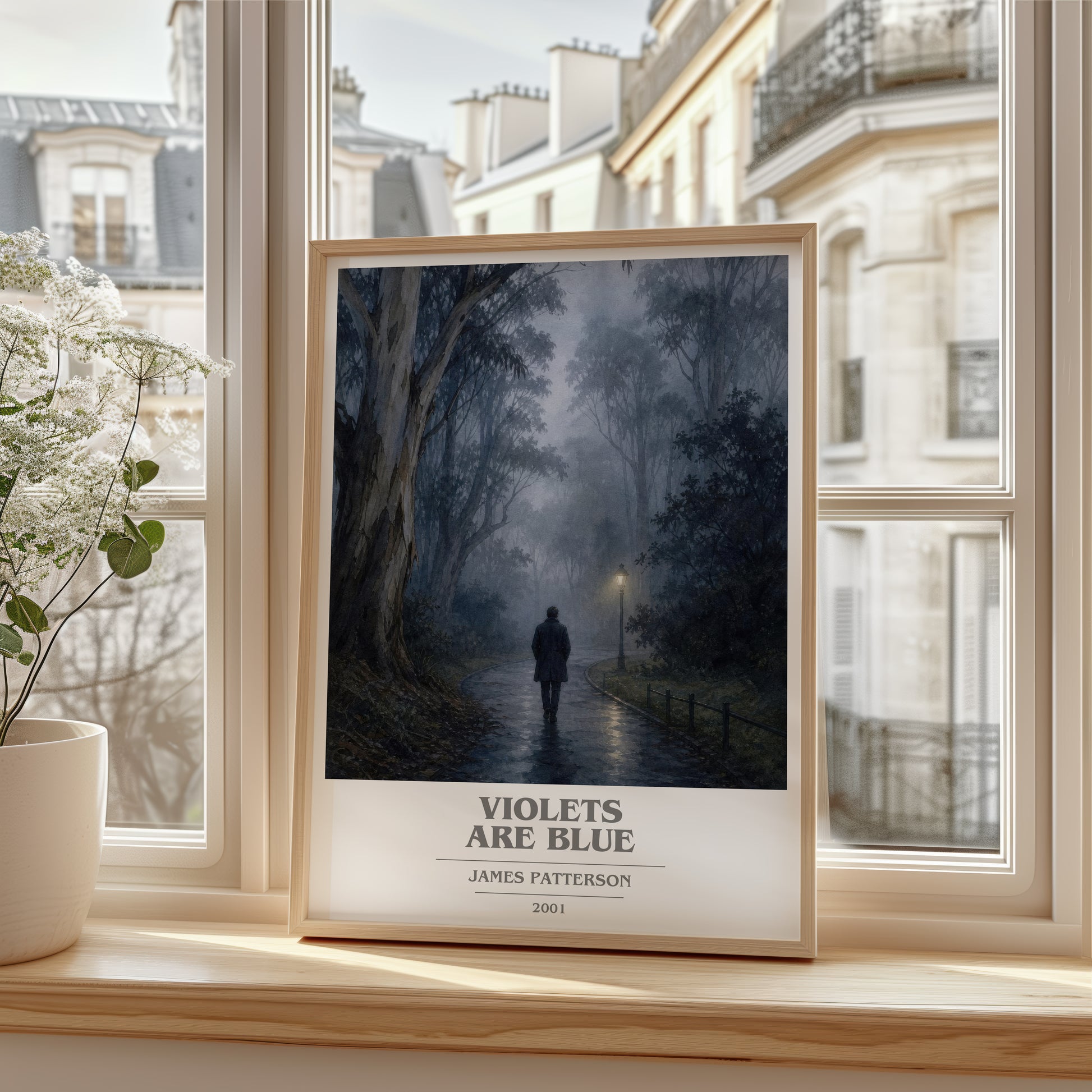 Violets Are Blue book cover poster colour and style options – James Patterson book art