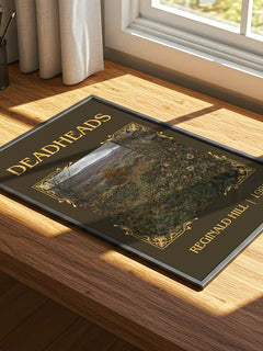 Deadheads Classic Book Art Print by Reginald Hill – print on a sunlit desk