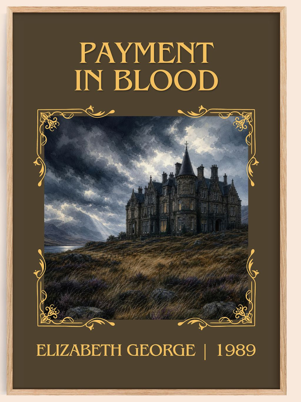 Payment in Blood Classic Book Art Print by Elizabeth George – book poster
