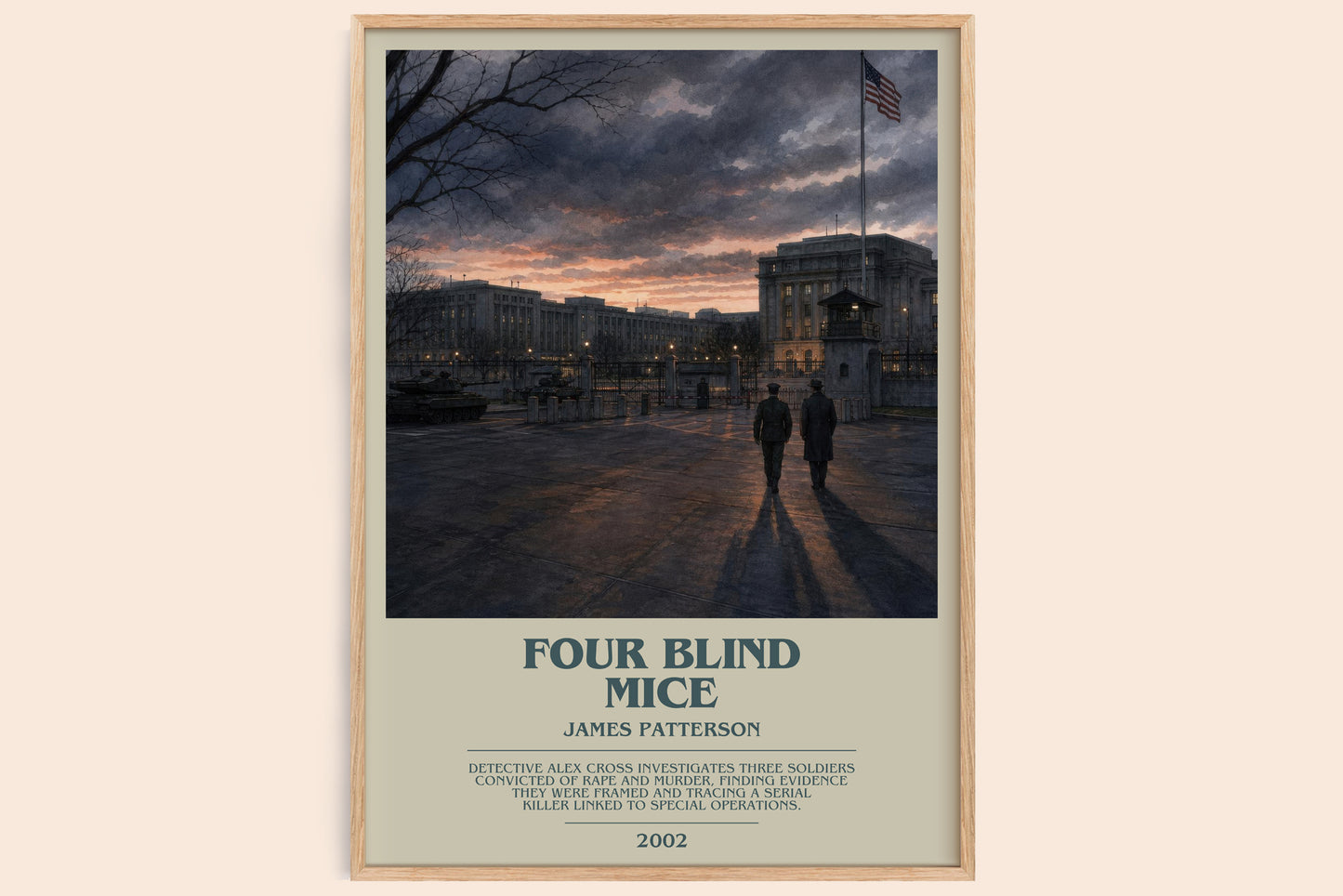 Four Blind Mice bookish book poster by James Patterson – framed literary art print