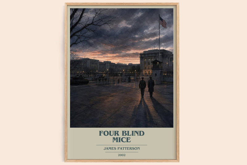 Four Blind Mice book cover book poster by James Patterson – framed literary art print