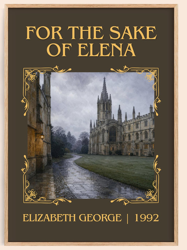 For the Sake of Elena Classic Book Art Print by Elizabeth George – book poster