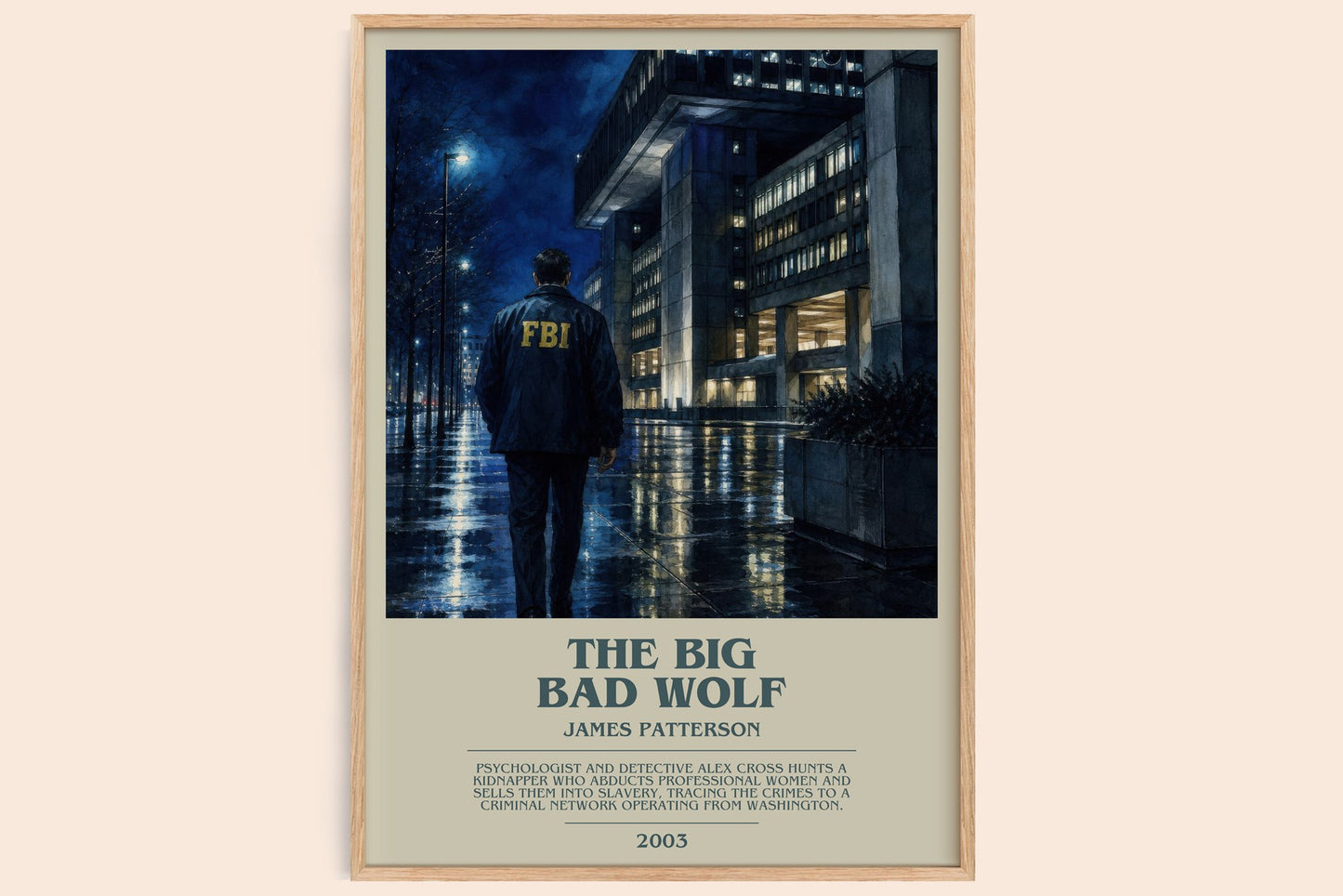 The Big Bad Wolf bookish book poster by James Patterson – framed literary art print