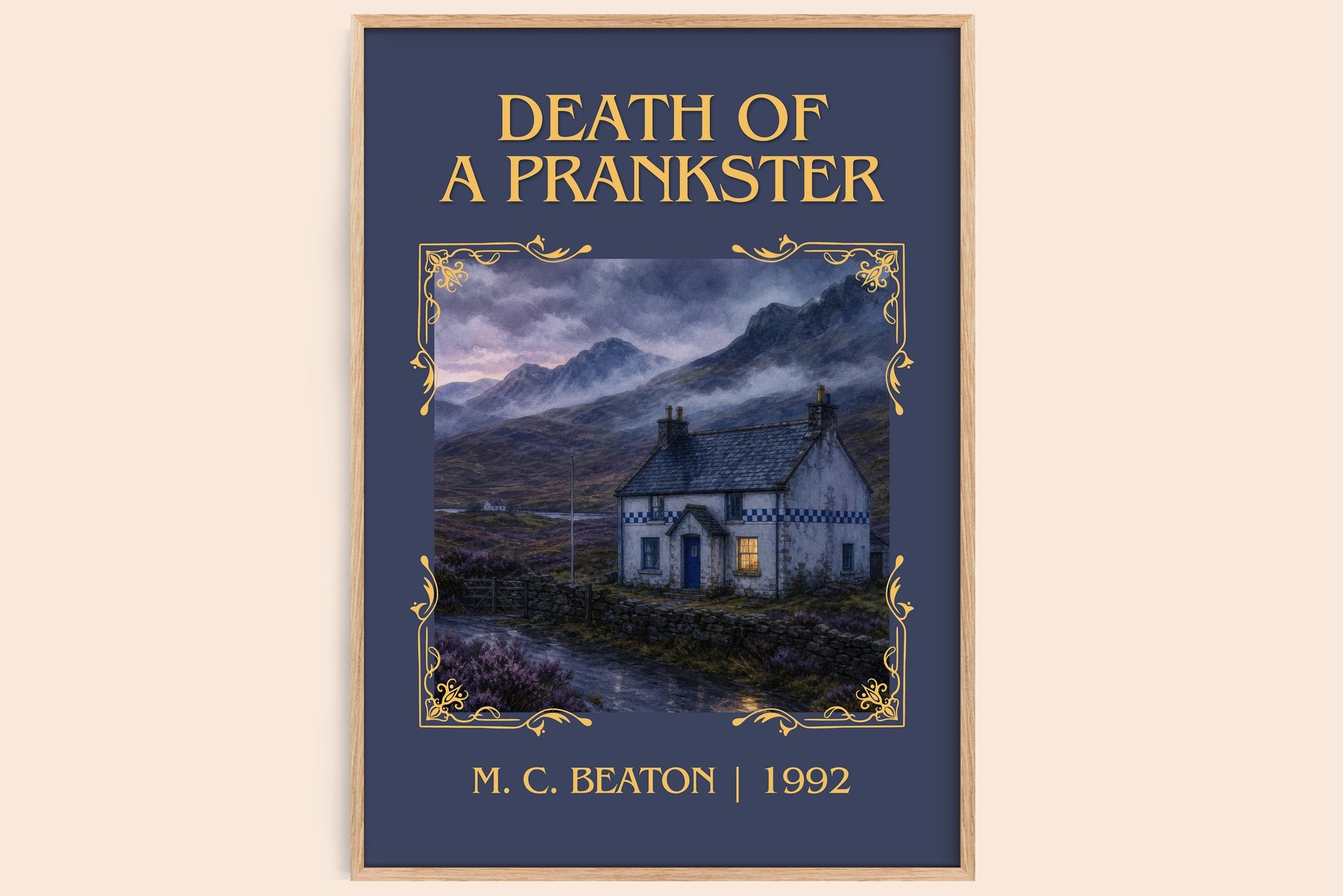 Death of a Prankster Classic Book Art Print by M. C. Beaton