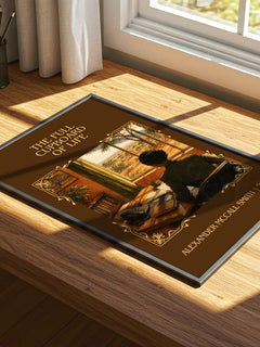 Full Cupboard of Life Classic Book Art Print by Alexander McCall Smith – print on a sunlit desk