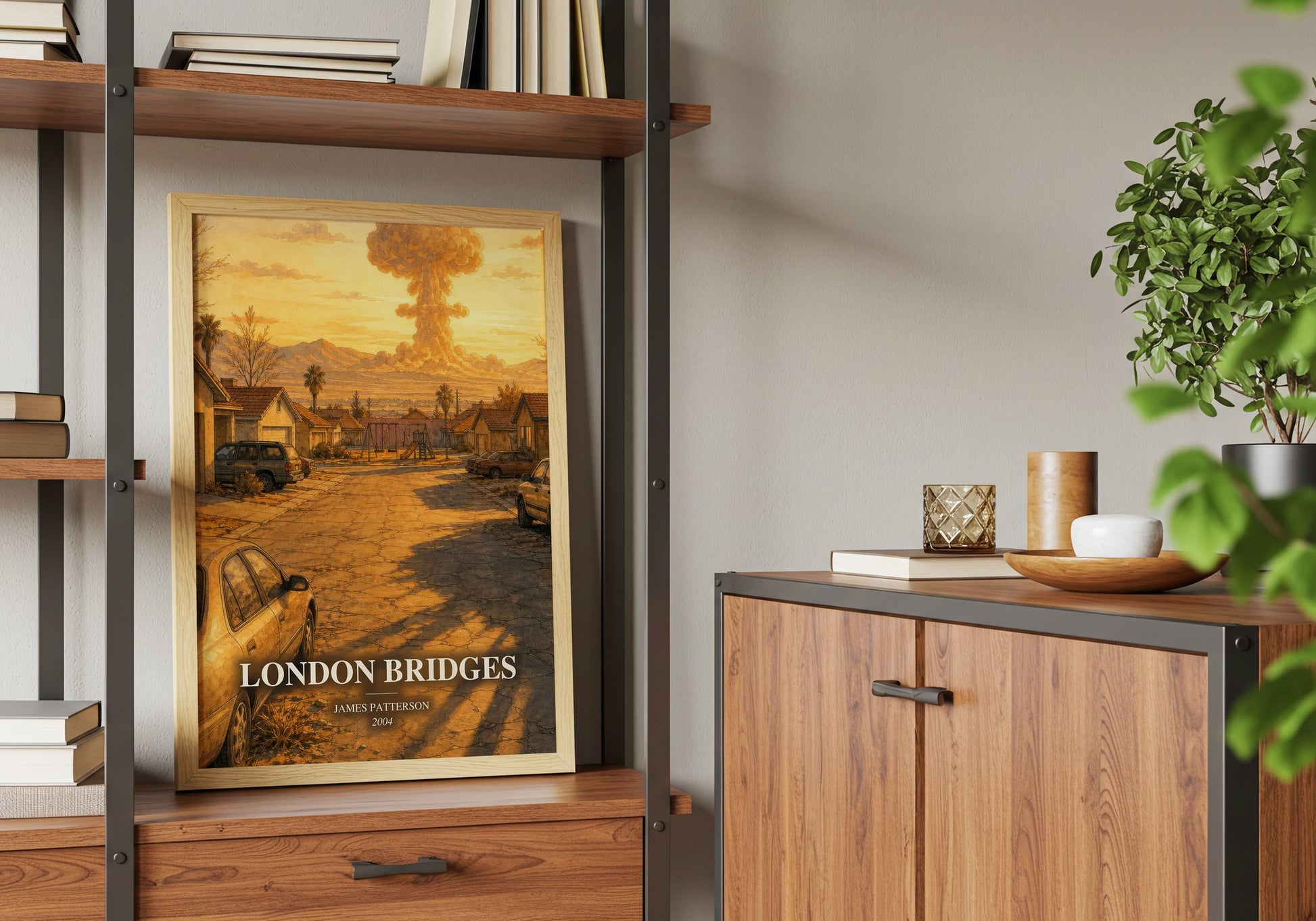 London Bridges book watercolour illustration paper finish options – matte satin gloss