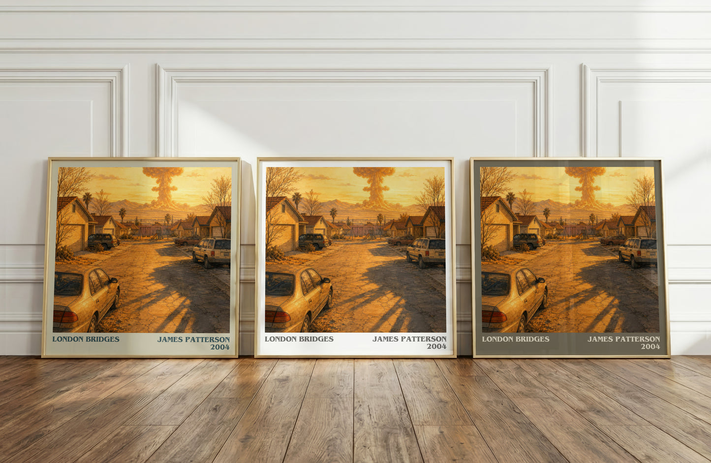 London Bridges literary art print colour and style options – James Patterson book art