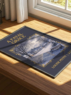 A Fatal Grace Classic Book Art Print by Louise Penny – print on a sunlit desk