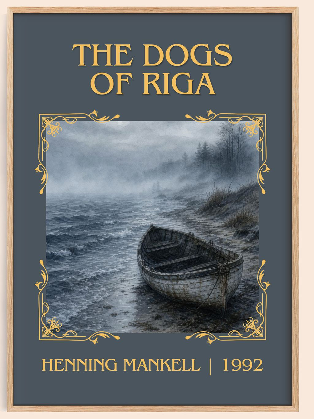 The Dogs of Riga Classic Book Art Print by Henning Mankell – book poster