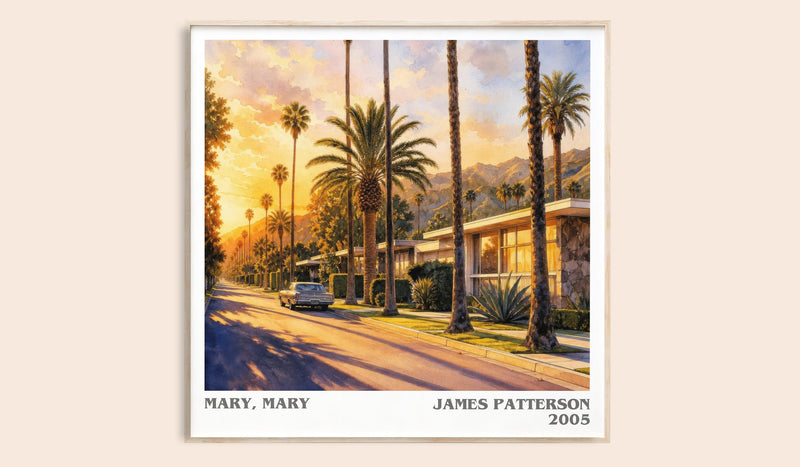 Mary, Mary literary book poster by James Patterson – framed literary art print