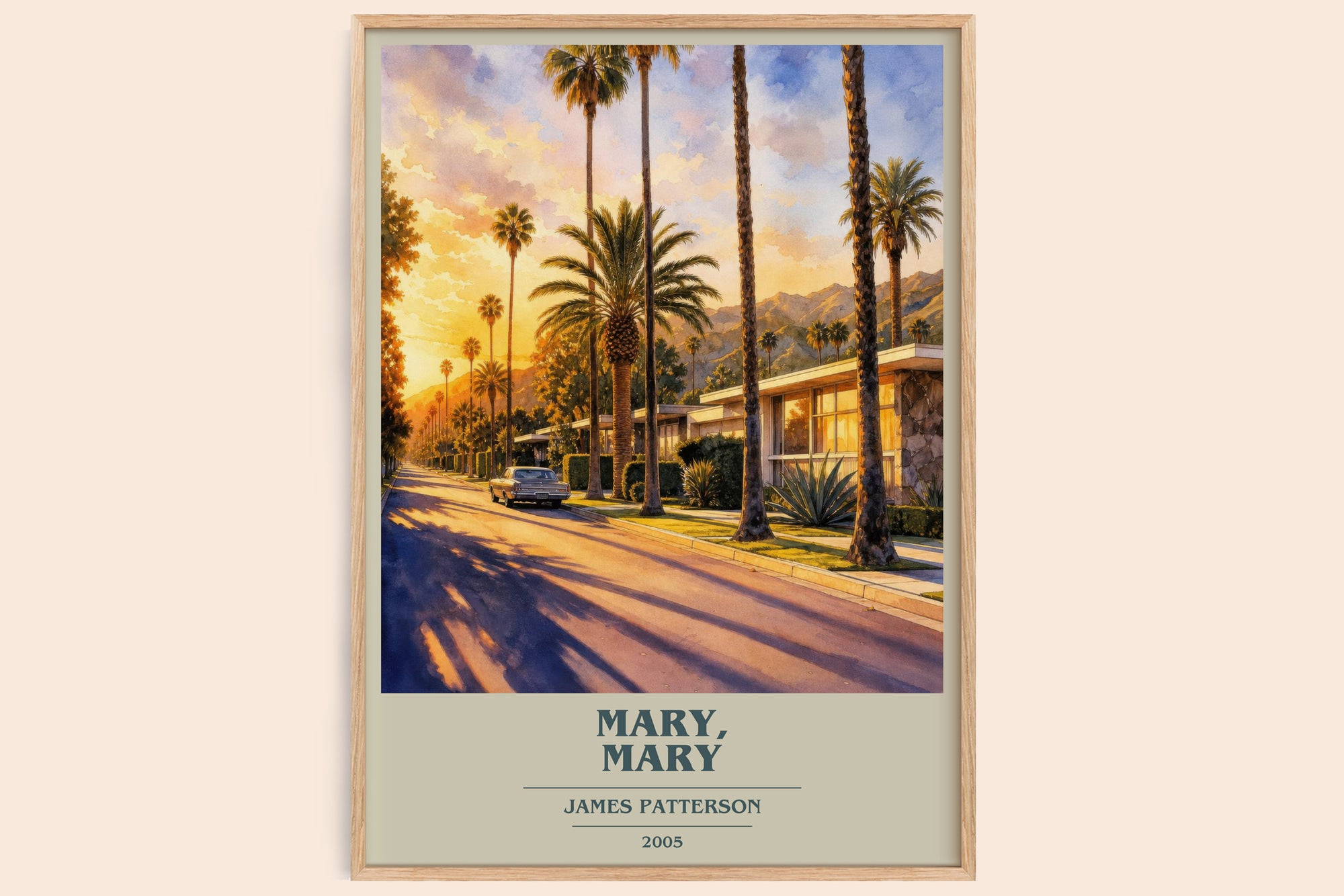 Mary, Mary book cover book poster by James Patterson – framed literary art print