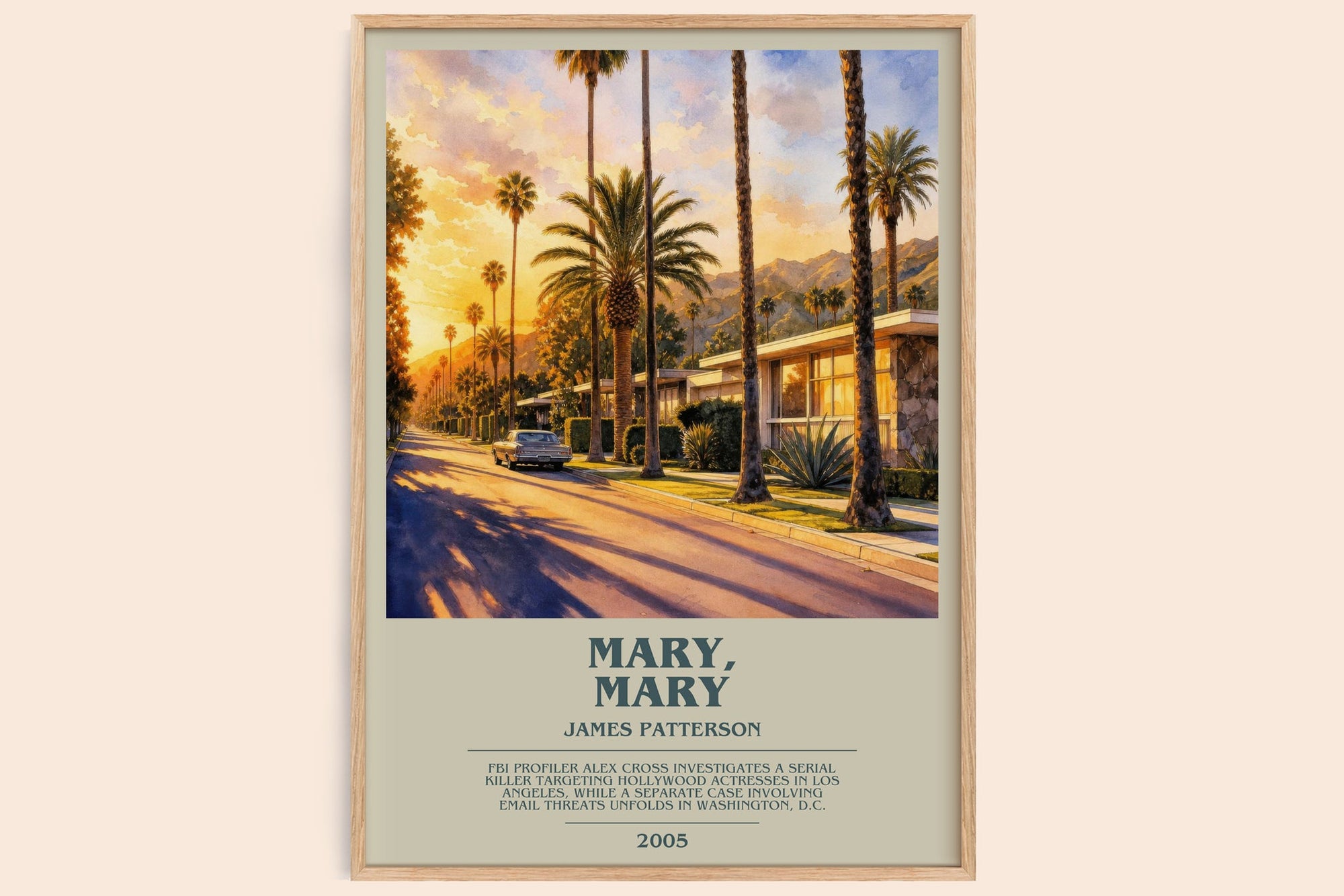 Mary, Mary bookish book poster by James Patterson – framed literary art print