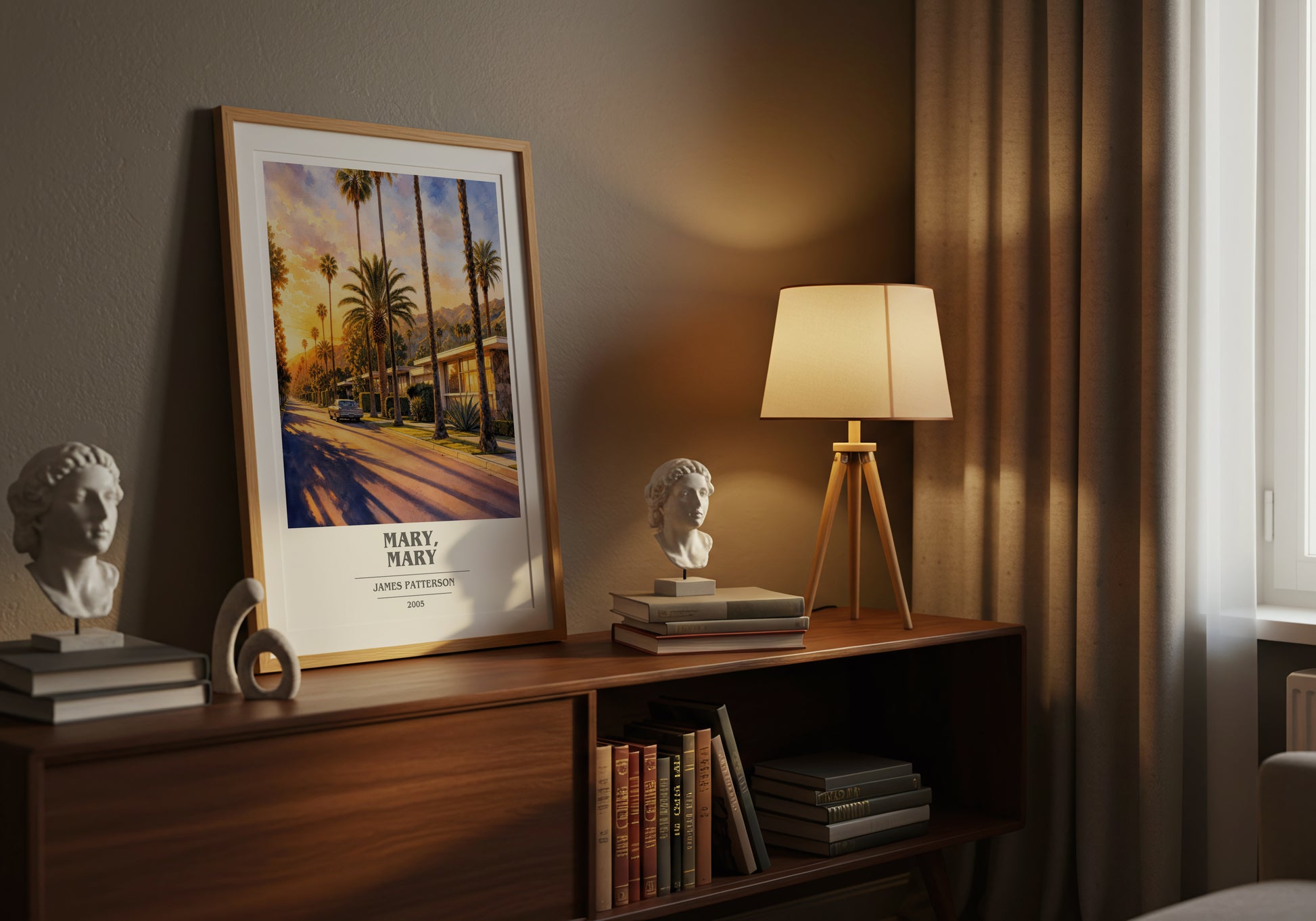 Mary, Mary book cover book poster framed on wall – thriller wall art