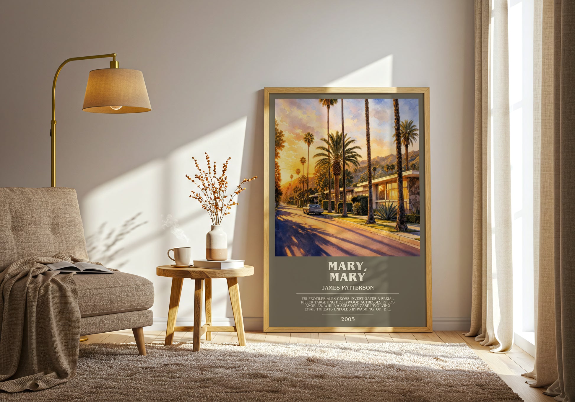 Mary, Mary bookish print on bookshelf – James Patterson fan gift