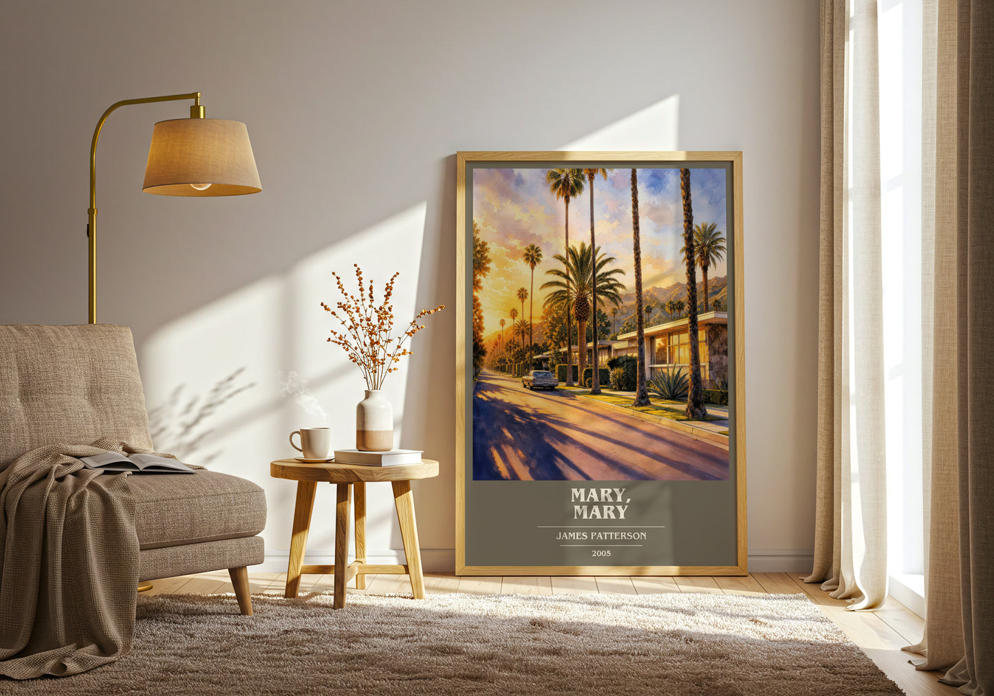 Mary, Mary book cover print on bookshelf – James Patterson fan gift