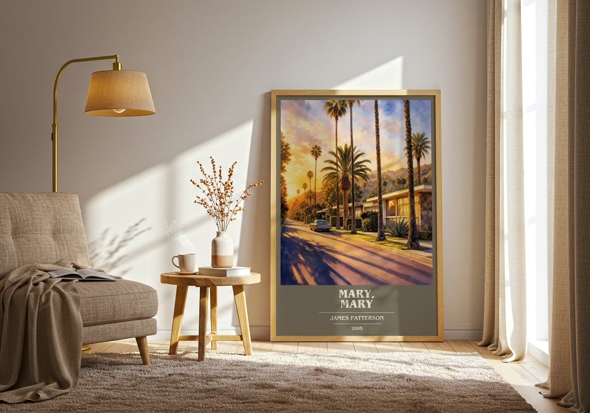 Mary, Mary book cover print on bookshelf – James Patterson fan gift