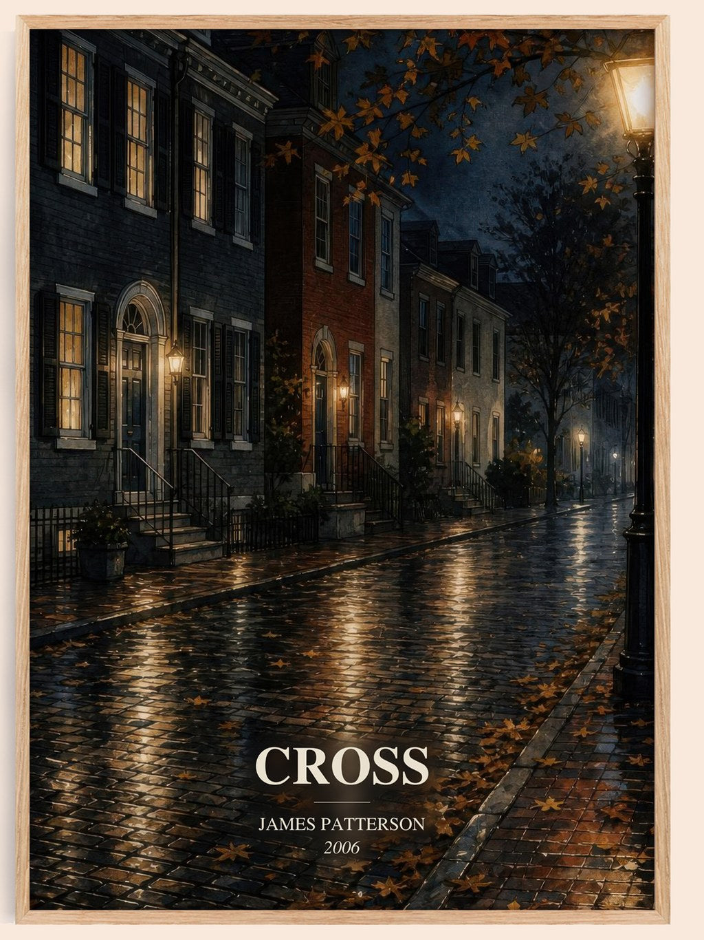 Cross watercolour book poster by James Patterson – framed literary art print