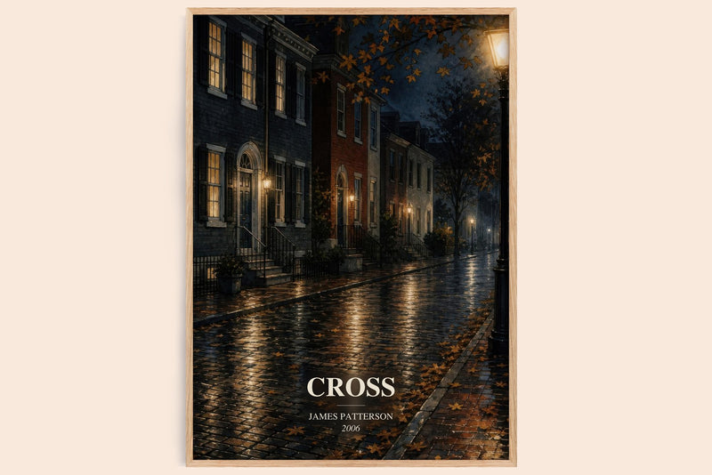 Cross watercolour book poster by James Patterson – framed literary art print