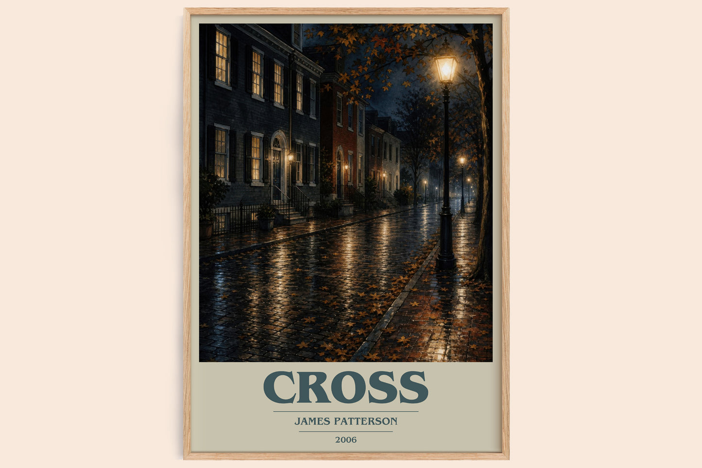 Cross book cover book poster by James Patterson – framed literary art print
