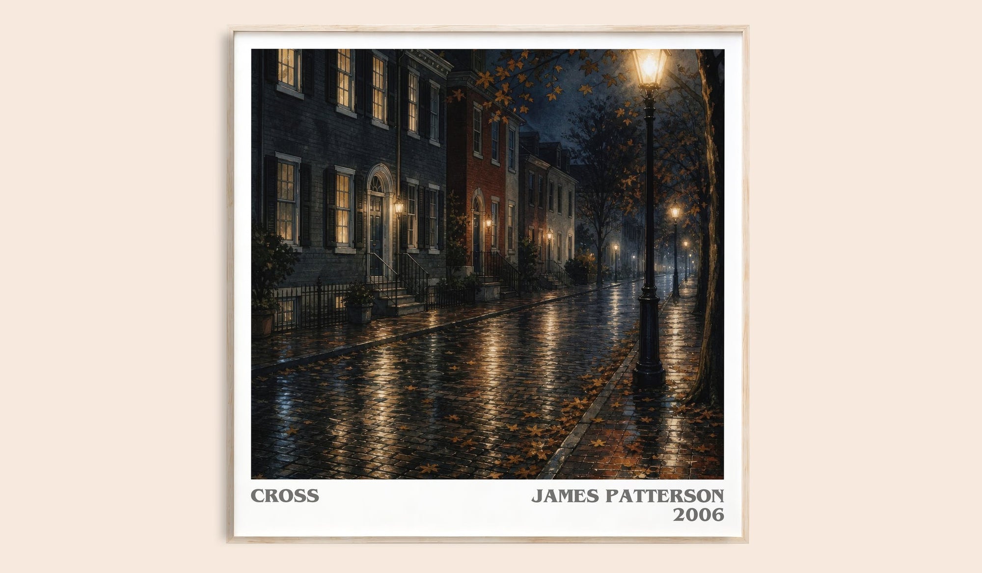 Cross literary book poster by James Patterson – framed literary art print