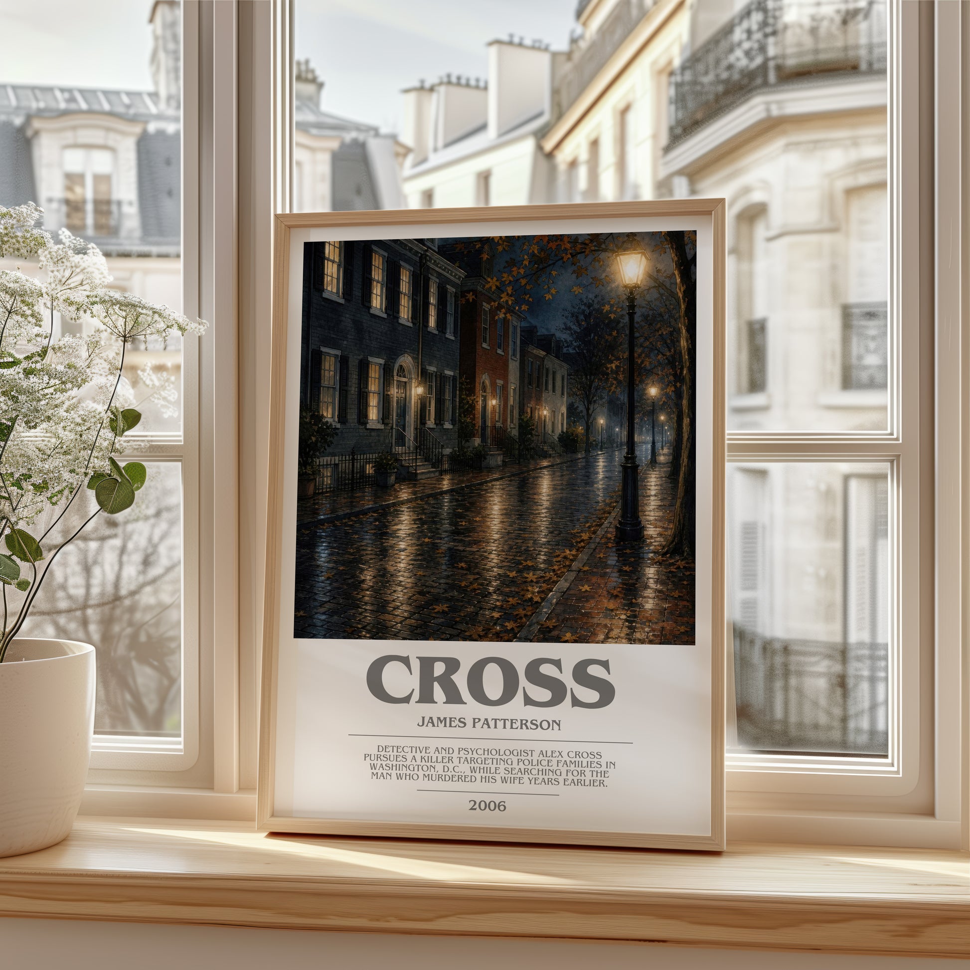 Cross bookish poster colour and style options – James Patterson book art