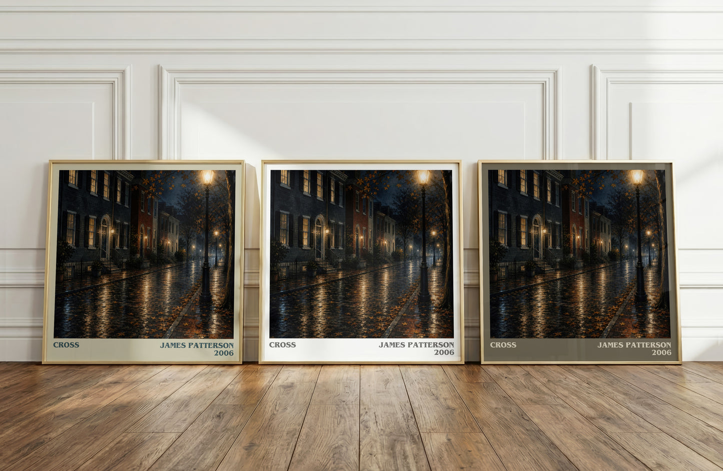 Cross literary art print colour and style options – James Patterson book art