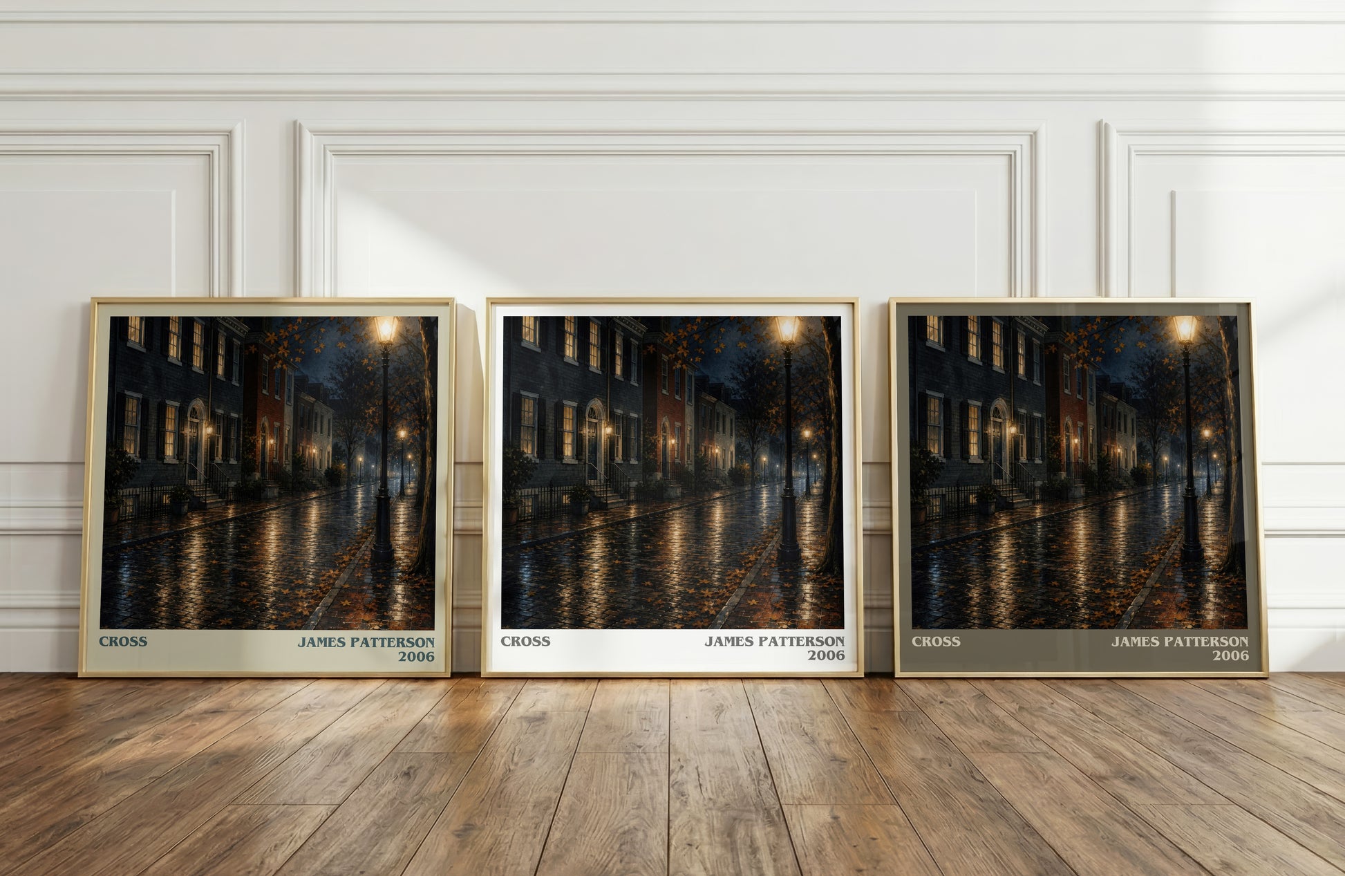Cross literary art print colour and style options – James Patterson book art