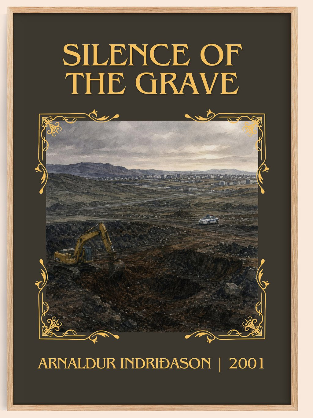 Silence of the Grave Classic Book Art Print by Arnaldur Indriðason – book poster