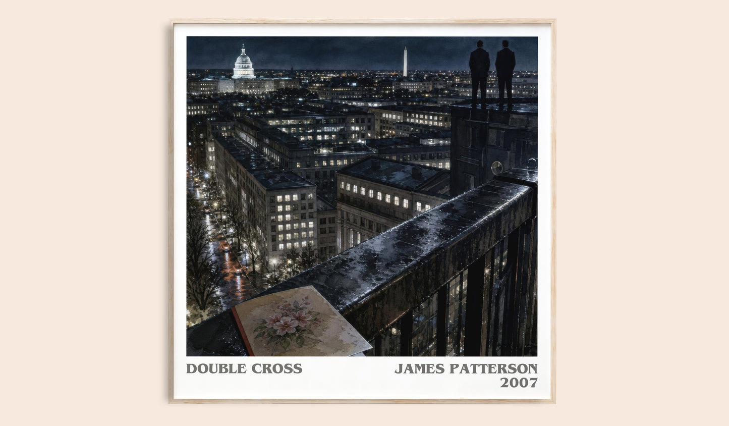Double Cross literary book poster by James Patterson – framed literary art print