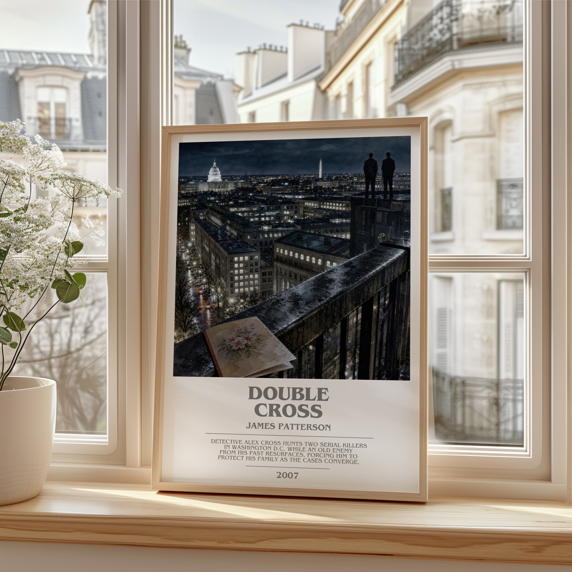 Double Cross bookish poster colour and style options – James Patterson book art