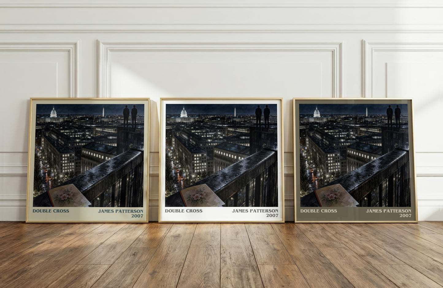 Double Cross literary art print colour and style options – James Patterson book art