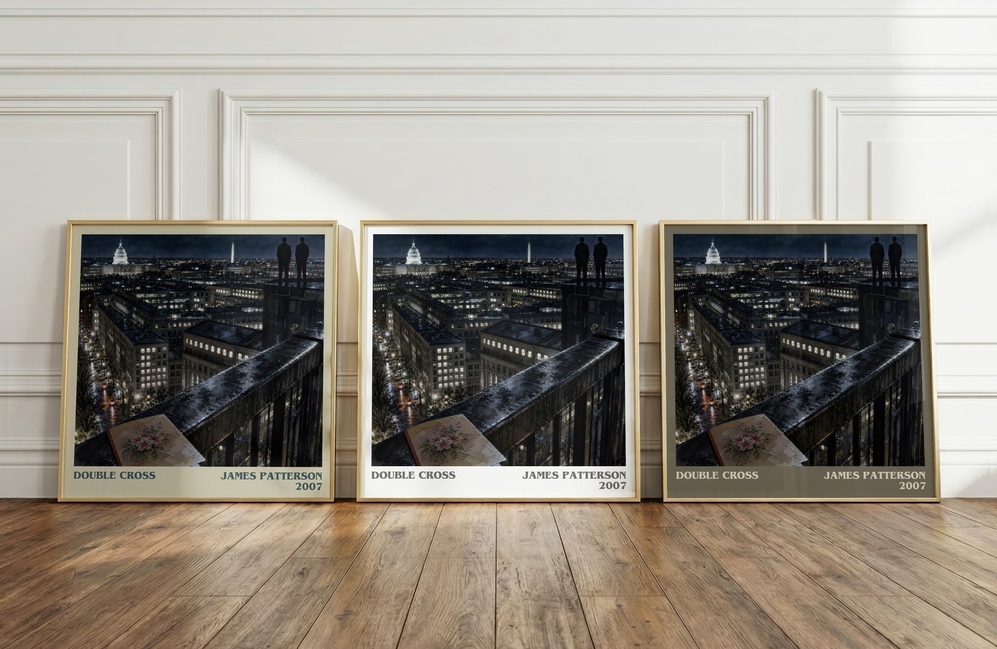 Double Cross literary art print colour and style options – James Patterson book art