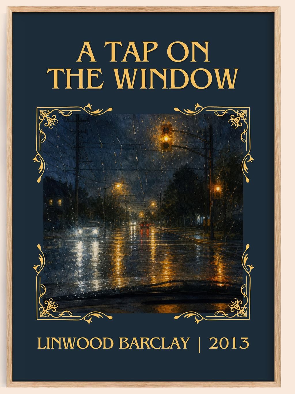 A Tap on the Window Classic Book Art Print by Linwood Barclay – book poster
